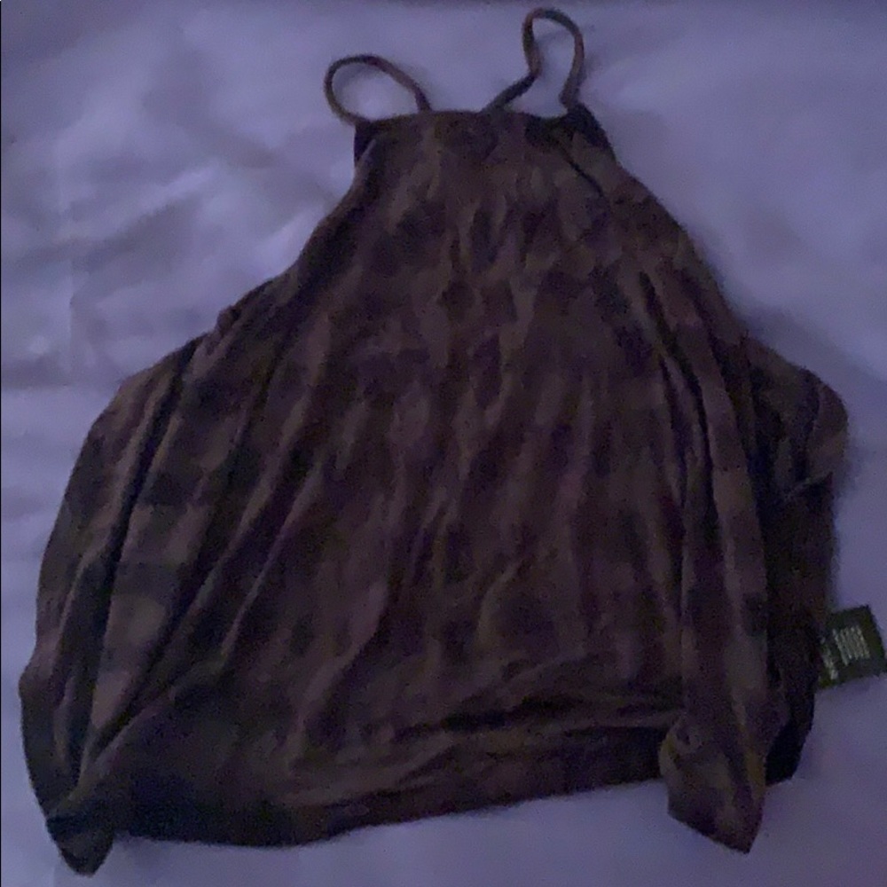 crisscross strap tank top